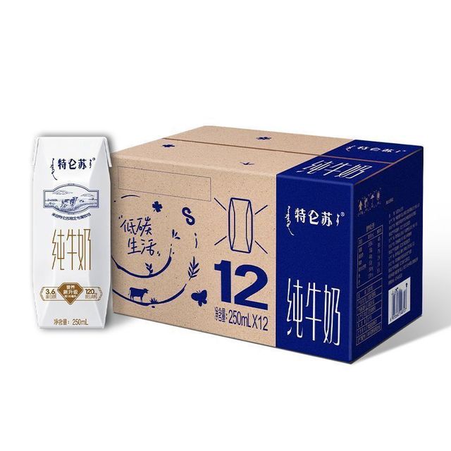 蒙牛 特仑苏纯牛奶250mL*12盒