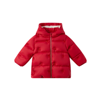 PawinPaw卡通小熊童装2024年秋冬女宝连帽羽绒服舒适保暖拜年过年 Red红色/20 120 cm