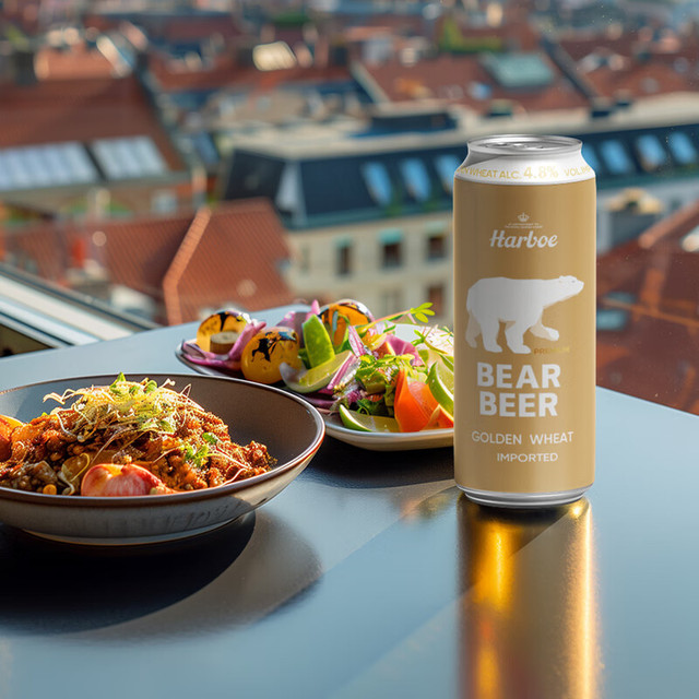 豪铂熊 金小麦白啤酒500ml*24听整箱装  德国进口京东自营