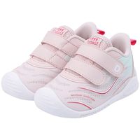 江博士春季男女宝宝可爱婴儿舒适步前鞋透气网布国货学步儿童鞋 粉红 19 脚长约10.7-11.3