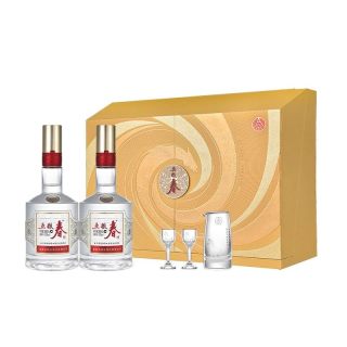 淘金币可用、今日必买：五粮春 马年生肖 52度 浓香型白酒 588ml*2瓶 礼盒装