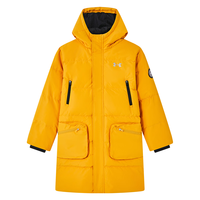 安德玛(Under Armour)【UAKIDS热力羽绒】男大童长款防风双拉拉链保暖羽绒服244106308 姜黄 150