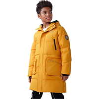 安德玛(Under Armour)【UAKIDS热力羽绒】童装男大童长款防风双拉链保暖羽绒244106308 姜黄 170