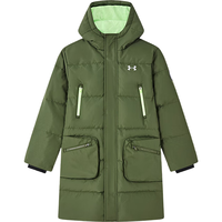 安德玛（Under Armour）【UAKIDS热力羽绒】童装男大童长款防风双拉链保暖羽绒244106308 军绿 140 140cm