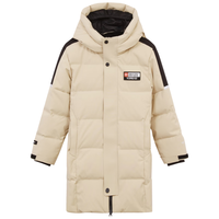 探路者（TOREAD） 儿童羽绒服男女中大童装冬季防风长款外套大衣潮 暖卡其 160