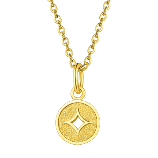 移动端、京东百亿补贴：六福珠宝 B01TBGP0014 铜钱足金吊坠 0.73g