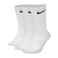 NIKE 耐克 Everyday Lightweightcrew 中性运动长筒袜 SX7676-100 白色 S 三双装