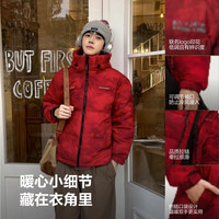 波司登 90羽绒服商场男女同款运动短款面包服外套