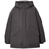  JACK&JONES/杰克琼斯 宽松连帽 男士羽绒服  E39锻钢灰 M （175）