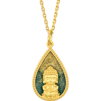 周生生新年佛有缘药师佛足金黄金吊坠生生有礼不含项链93562P计价2.8克