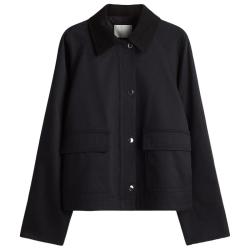 H&M HM女装短外套冬季法式慵懒风巴恩风户外工装夹克1288081