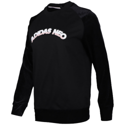 adidas NEO 女款舒适简约时尚运动服宽松圆领卫衣套头衫