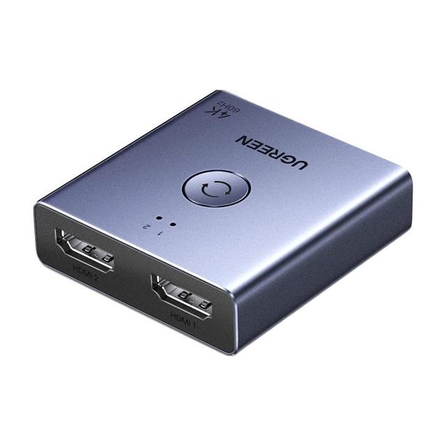 绿联 HDMI2.0切换器二进一出4K60Hz高清视频分配器一分二笔记本电脑显示接电视分屏双屏扩展器 HDMI双向切换器