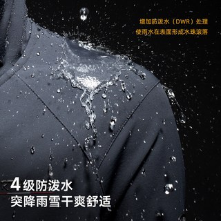 【冈仁3】NORTHLAND诺诗兰软壳衣男户外登山徒步耐磨连帽弹力外套 橄榄褐色 M