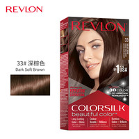 露华浓 丽然3D染发剂 女士染发膏无刺激不伤发可盖白头发染发霜黑色锁色 33号深棕色