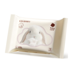 babycare 纯棉 婴儿棉柔巾  10抽 1包 100%棉+乳霜