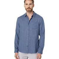 VINCE 男式 纽扣衬衫 双面长袖 有领 长袖 标准版型 Chambray 尺码One Size-X-Large