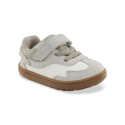 Stride Rite 儿童皮质运动鞋 透气舒适 灵活鞋底 日常休闲 灰褐色 7.5 Wide Little Kid US