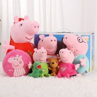 小猪佩奇 玩偶毛绒玩具公仔一家四口新年礼物套装