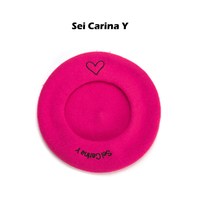 SeiCarinaY软质贝雷帽子女秋冬百搭爱心显脸小画家帽高级感