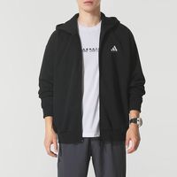 adidas/阿迪达斯 男女篮球运动训练针织连帽夹克外套