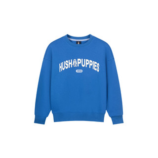 暇步士（Hush Puppies）童装儿童男女童2026年春季色彩纷呈自在随心休闲萌趣卫衣 宝蓝 110 cm
