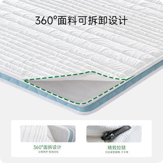 麻大师榻榻米黄麻护脊单人床垫儿童偏硬垫子折叠家用卧室尺寸 豆C 2.0折叠款8cm:针织面料+2cm乳胶+3cm黄麻