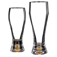 Luxury Flowers 创意水晶玻璃啤酒杯子轻奢镶金箔大小号扎啤酒杯子杯架家用  6支麦田金箔啤酒杯465ml