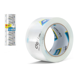 得力 高品质高透明封箱胶带打包胶带 48mm*100y*50um(91.4m/卷) 48卷