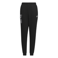 阿迪达斯 (adidas)童装 儿童运动裤 轻运动束脚运动休闲裤IN5202 黑色/白 A164
