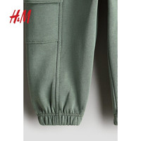 H&M童装男婴裤子秋季潮流时尚简约工装长裤1236872 卡其绿 73 73/476-9M 6-9M