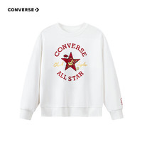 Converse【CNY新年系列】匡威儿童加绒卫衣男女童春季套头上衣红色拜服服 古典白【春秋毛圈款】 160 /76 【身高152-158cm】