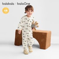 巴拉巴拉balaOne婴儿连体衣宝宝爬服哈衣2025潮流时尚可爱萌208325120203