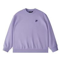 斐乐(FILA)FUSION潮牌款男士女士套头卫衣2024秋宽松针织长袖上衣 水烟紫-PU S