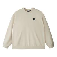 斐乐(FILA)FUSION潮牌款男士女士套头卫衣2024秋宽松针织长袖上衣 麦乳色-BG XL