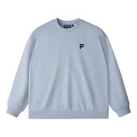 斐乐(FILA)FUSION潮牌款男士女士套头卫衣2024秋宽松针织长袖上衣 毕摩蓝-BU XL