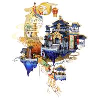 艺模艺模月宫广寒宫3D立体拼图金属拼装模型手工diy情人节送女友礼物
