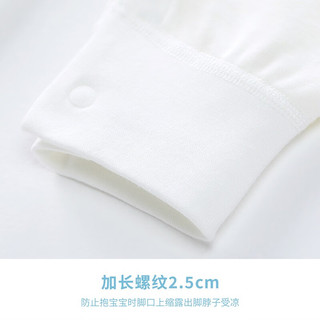 aqpa婴儿长袖爬爬服春秋男女宝宝四季打底内衣婴儿连体衣保暖 天蓝片印萌宝宝 80cm