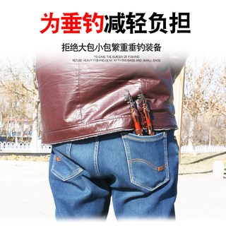 迷你路亚竿套装小海竿抛竿超短节钓鱼竿超硬海杆远投钢笔便携甩杆 1.5m