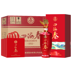 五粮液 股份出品 四海春山海红 纯粮白酒 52度500ml*6瓶 佳节中秋送礼