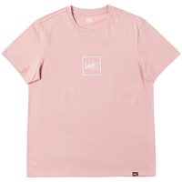 李 Lee25早春标准版圆领方型印花Logo男短袖T恤潮LMT0098044LE 粉色 XL
