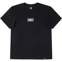 李 Lee25早春标准版圆领矩形Logo印花男短袖T恤休闲LMT0098084LE 黑色 2XL