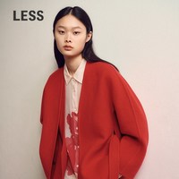 【/CNY系列】LESS2026春系带红色毛呢大衣2Q1810090