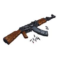 小鲁班 AKM416步枪和平精英可发射拼装积木枪吃鸡玩具男孩7
