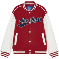 Skechers斯凯奇童装男女童棒球服儿童秋冬新款针织休闲运动外套L125B031