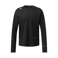 DESCENTE迪桑特RUNNING系列跑步运动男士长袖针织衫早春 BK-BLACK S （165/88A)