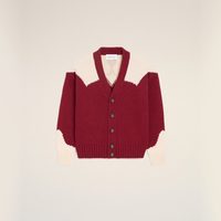 【马年】Ami Paris 男女同款拼色羊毛ADC爱心开衫 V领针织