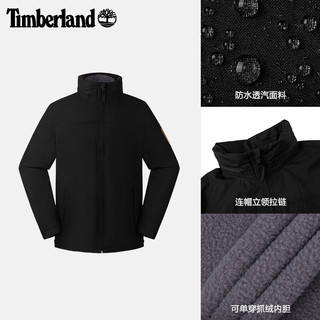 添柏岚（Timberland）男装外套新款三合一夹克户外休闲连帽|A2EU1 A2EU1001/黑色 M