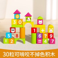 木玩世家 z10022 木制积木玩具（30粒体验盒装）