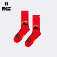 Happy Socks【25年秋冬】男女士潮牌时尚袜子中国元素系列ins风中筒棉袜 马到成功 均码 36-40